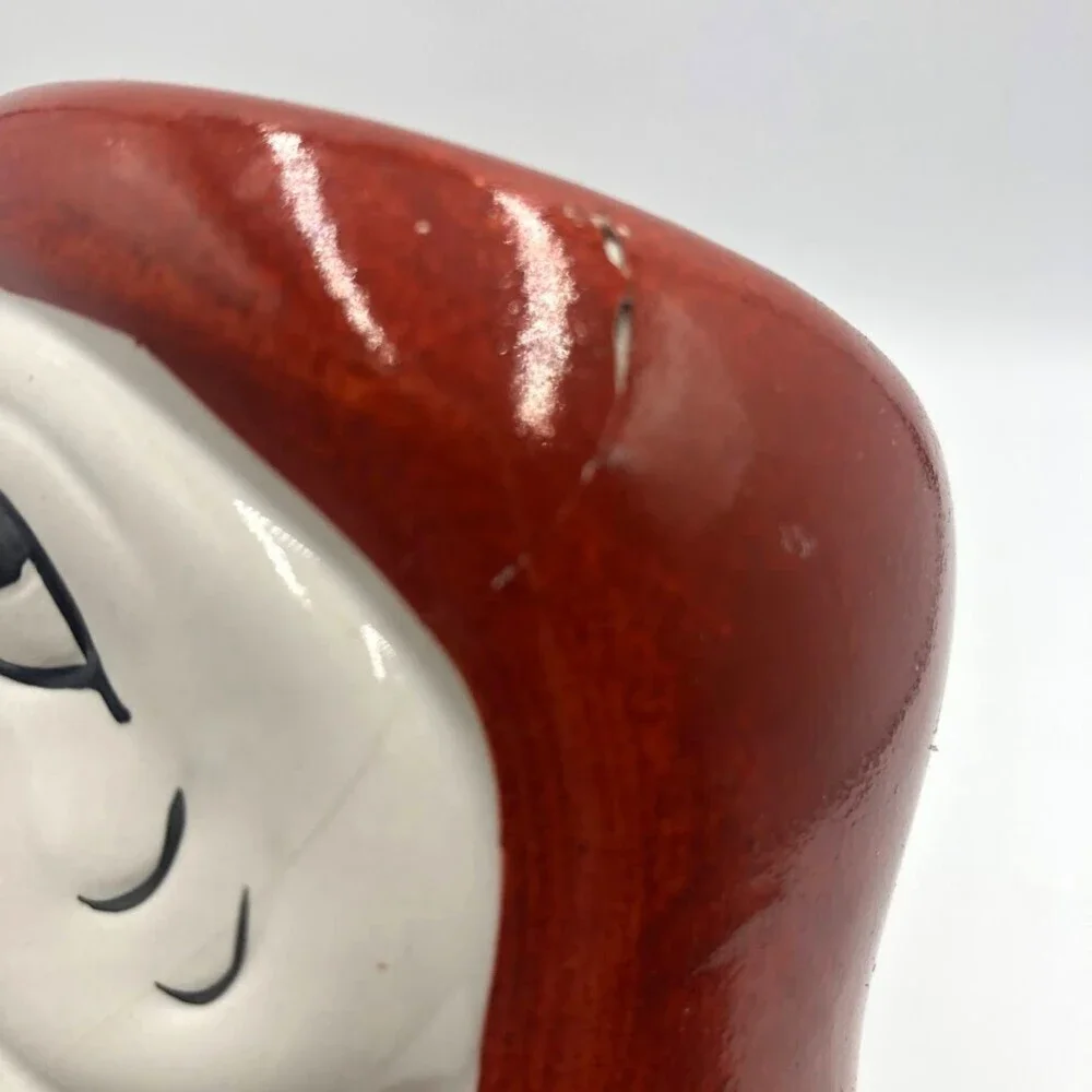Vintage Ceramic Tropical Parrot Bird Tiki Vase Macaw Cup Planter
